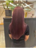 ワインレッド/ボルドーカラー/赤髪/レイヤーカット/越谷