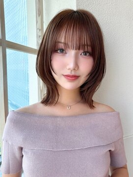 アフロート エル 錦糸町(AFLOAT L) ぱっつん前髪にウルフレイヤーで小顔に×デザインカラー