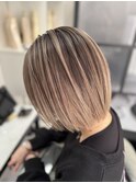 【lamchele】ミルクティーグレージュ×バレイヤージュ