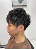 爽やかツーブロックパーマウェットショートu1名護大東