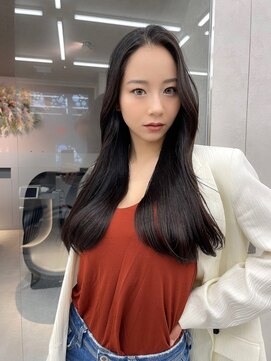 ロンド マーレ 天神大名店(Lond mare) 30代におすすめ　レイヤー　顔まわりレイヤー　暗髪カラー