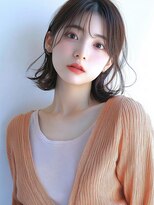 ムウ 難波(MOU)&nbsp;ナチュラルボブ暗めカラーグランマッシュデザイン20代30代40代50