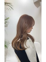 ヘアースタジオ ゼン カロン(Hair studio Zen kalon)&nbsp;カーテンバング/ミルクティーブロンド/顔周りカット20代30代40代