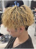 大分メンズカットマッシュ波巻きスパイラルパーマ眉毛men's