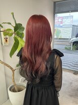 ヘアーメイク ネイキッド(Hair make Naked)&nbsp;レッドチェリーに裾ブラック