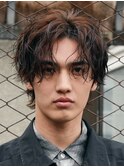 新橋メンズパーマツイストスパイラルパーマ波巻きニュアンス