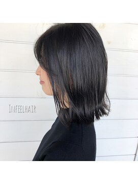 インフィールヘアー(Infeel hair) 上品なミディアム外はねスタイル