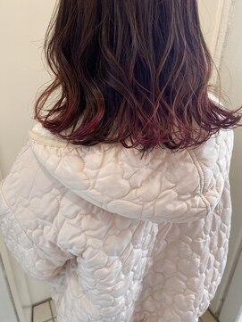 ヘアーデザイン シュシュ(hair design Chou Chou by Yone) インナカラー&裾カラー&ピンク♪