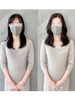 アフィーロ(ACHFILO)&nbsp;前髪エクステ20代30代大人女子　ひし形レイヤー　ココアブラウン