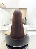 大人ガーリーチョコレートプリカールモードヘアハイライト