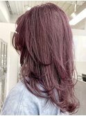 バイオレットパープル☆ [新宿駅/斜めバング/グレージュカラー]