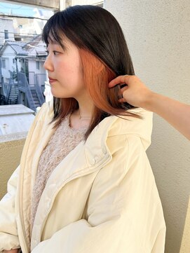 ラミエ バイ メルト 吉祥寺(lamie by melt) "久保田"ラベンダーグレージュインナーカラーピンクベージュ