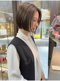 切りっぱなしボブ/エアリーロング/美髪/ピンクブラウン/表参道