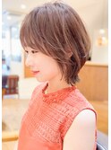 ２０代30代40代50代60代◎ウルフレイヤーカット大人ショートボブ