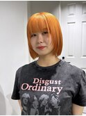 オレンジベージュ/レイヤーボブ