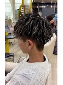 ツイストパーマ ホワイトメッシュ