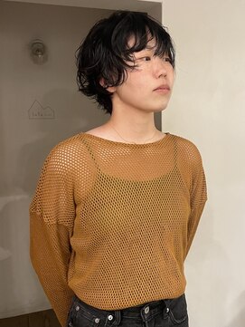 テテ ニコ(tete nico) 【ニラサキユウマ】ショートボブ×ニュアンスパーマ×黒髪地毛風