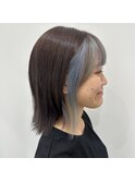 【山田紗羅】インナー水色カラー