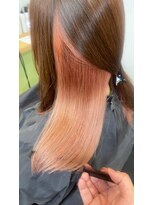 オリビアヘアー(OLIVIA HAIR) 秋冬デザインインナーカラーミルクティーピンク