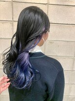 リブロ(LiBro) ブルージュインナーカラーツートンカラーくすみブルーネビージュ