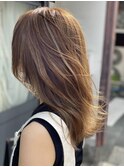 ◎キレイめカジュアル◎栗色_大人のナチュラルハイライト