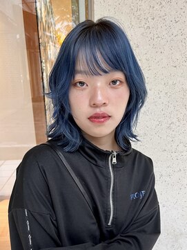 サラビューティーサイト 九大学研都市店(SARA Beauty Sight) 【林style】ウルフレイヤーxブルー