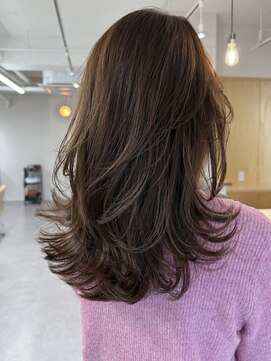 バベル アット フルリール 甲子園口(BABEL at fleurir) ラベンダーベージュ韓国ヘア髪質改善レイヤーカットグレージュ