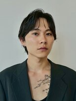 ノイ(noi) センターパートニュアンスパーマ刈り上げツーブロックメンズヘア