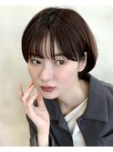 ｛岩田莉奈｝うる艶カラー30代40代50代丸みショートひし形新宿