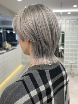 サンクマーケット 渋谷(cinq MARKET) 渋谷メンズブリーチカラーミルクティーカラーセンターパート30代