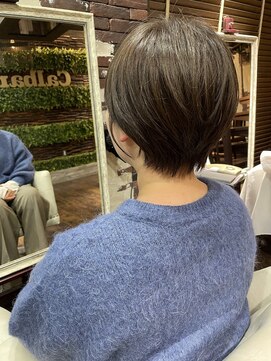 ヘアー クリエイト カルバリ(HAIR CREATE Calbari) 透け感ダークアッシュショート