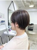 骨格補正の丸みショート×サイドバングで360°美シルエット♪