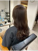 オリーブブラウン　ゆるふわロング