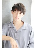 ナチュラルカールのアレンジメンズスタイル_束感