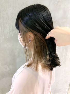 アイティー バイ アルバム 浦和店(IT by ALBUM) インナーカラー_ピンクベージュボブルフクールショート_ba308341