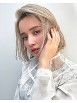 オブ ヘアー 自由が丘 ウエスト(Of HAIR WEST) おしゃれ　ブロンドボブ