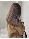 【中澤彩乃】ブリーチなしベージュチョコブラウン透け感カラー