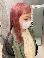 テトヘアー(teto hair) ピンクベージュ、ペールピンク、ブリーチカラー、2回