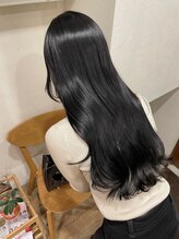 暗髪【ブルーグレージュ】[恵比寿/カラー/イルミナカラー/ダブルカラー/トリートメント/前髪カット]