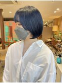 ◎ミニボブ/ネイビーブルー