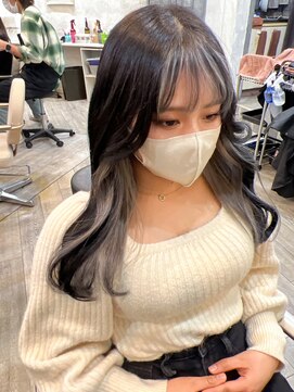 アンジェリカラボ 梅田店(ANGELICA LABO) インナーカラーバンググレージュ【川又】