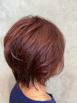 オーガニック ヘアサロン クスクス(organic hair salon kusu kusu) 抜け感ウルフ×チェリーレッド