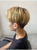 【soy-kufu】MEN'S HAIRハイライトマッシュショートヘア