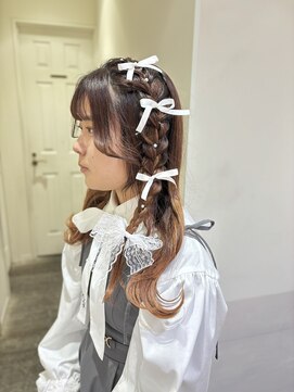 コル(CoL) サイド編みたらし♪イベントヘアメ