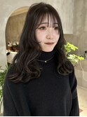 ロング/顔周りレイヤー/レイヤーカット/艶カラー/トリートメント