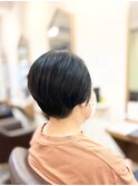 ツーブロックショート/ヘアマニキュア/ナチュラルブラウン