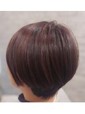 丸みショート/馴染ませ系ハイライト