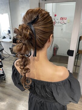 ハイル(KHAIR) ハイポニーアレンジ♪/梅田美容室/金城二千夏