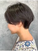 (c15)大人ショートハイライト髪質改善キッズカット前髪30代40代