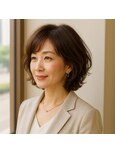 ミディアムパーマ ミセスボブ 20代 30代 40代 50代 60代